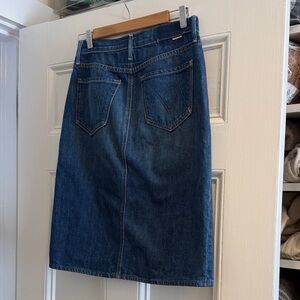 MOTHER Superior Blue Denim Skirt